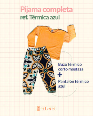 Pijama completa Térmica Azul Casa de la Abuela