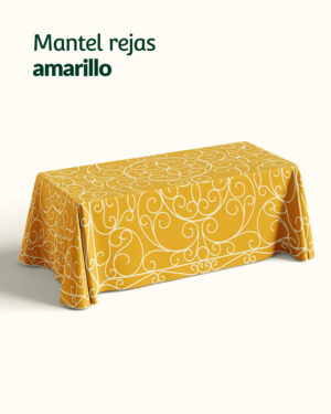 Mantel Rejas Casa de la Abuela Amarillo