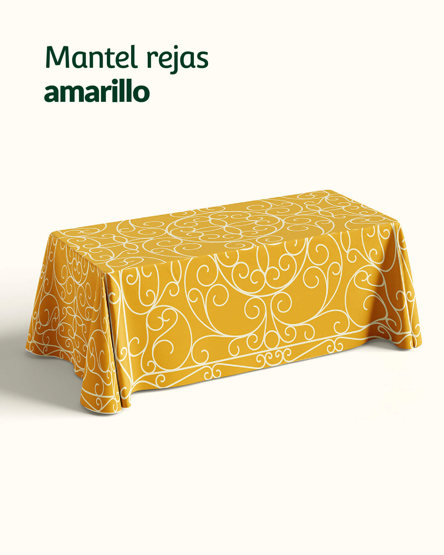 Mantel Rejas Casa de la Abuela Amarillo
